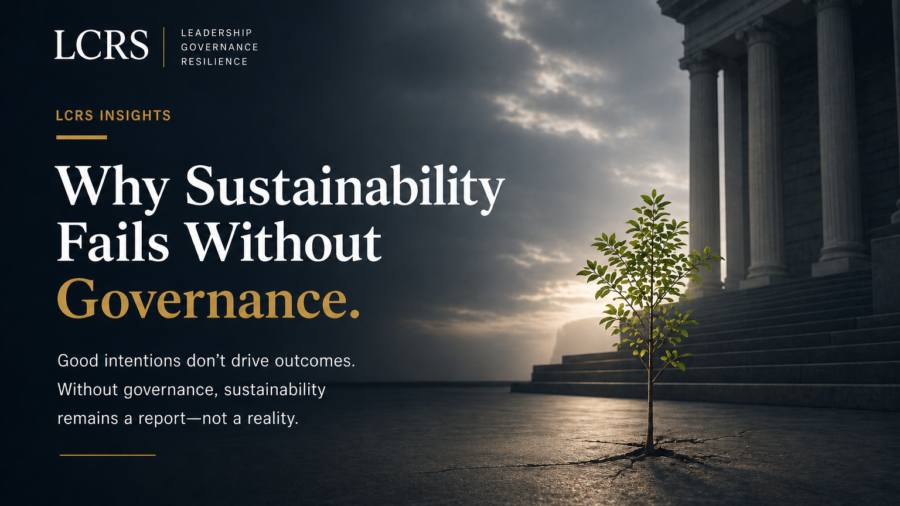 Why Sustainability Fails Without Governance